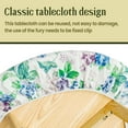 thumbnail image 4 of Indoor Outdoor Patio Round Fitted Vinyl Tablecloth, Flannel Backing, Elastic Edge, Waterproof Plastic Table Cove for Table of 35-47’’ Diameter, 4 of 6