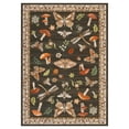 thumbnail image 2 of Washable Rug 9x12 Mushroom Butterfly Area Rug Non Slip Living Room Large Rugs Insect Moth Print Carpet Non Shedding Soft Bedroom Floor Mat Thin Foldable Modern Carpet for Farmhouse, Brown, 2 of 6