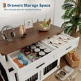 thumbnail image 6 of LIZHOUMIL 42" Wooden Dog Crate with Storage, Sliding Barn Door Pet Kennel Furniture, 6 of 7