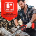 thumbnail image 6 of 20V Cordless Mini Chainsaw 6-Inch One-Hand Electric Chain Saw with Battery, Safety Kit & Charger - Lightweight 2.3 lbs, 6 of 10