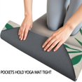 thumbnail image 3 of Orange Boho Geometric and Plant Pattern Hot Yoga Mat Towel Non Slip for Hot Yoga - Quick-Drying Yoga Mat Cover with 4 Corner Pockets with Travel Bag - Hot Yoga Towel Non Slip 74"x26", 3 of 6