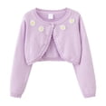 thumbnail image 3 of Girls Cardigan Cotton Soft Lightweight Bolero Shrug Knit Sweater Crop Jacket Teen Girls Button Front School Uniform shawl, 3 of 5