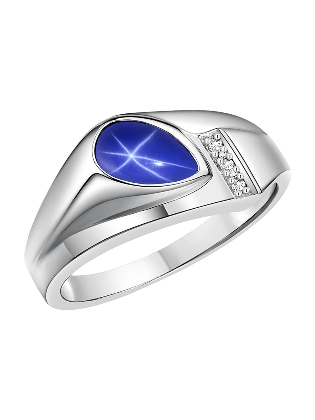 【HYERES LOR】23SS★ Essence 14K Combi WY Layered Ring(Male) RYLOS Men's Rings 14K White Gold Ring - Timeless Pear Shape
