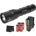 thumbnail image 1 of SureFire 6PX Tactical Single Output LED Flashlight - 600 Lumens - Black + Additional SureFire Batteries, SureFire Speed Holster and Lens Cloth, 1 of 5