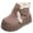 Gray Boots for Women, variant on hopeusnice Women Ankle Snow Boots With Buckle Strap Faux Fur Lining Suede Upper For Winter Cold Protection And Fashionable Looks Black 36
