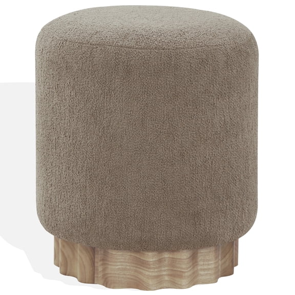 Safavieh Nikolas Wood Ottoman in Light Brown / Natural