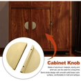 thumbnail image 4 of Juego de 2 tiradores de cajón en forma de media luna redonda, tiradores de cajón de latón dorado para cocina, dormitorio, puerta de armario, muebles, tiradores de cajón de aluminio Kuyhfg Bienvenido a Kuyhfg, 4 of 5