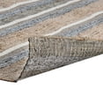 thumbnail image 3 of Luna 8 x 10 Area Rug Handwoven Wool Stripes Natural and Gray Jute Cotton- Saltoro Sherpi, 3 of 5