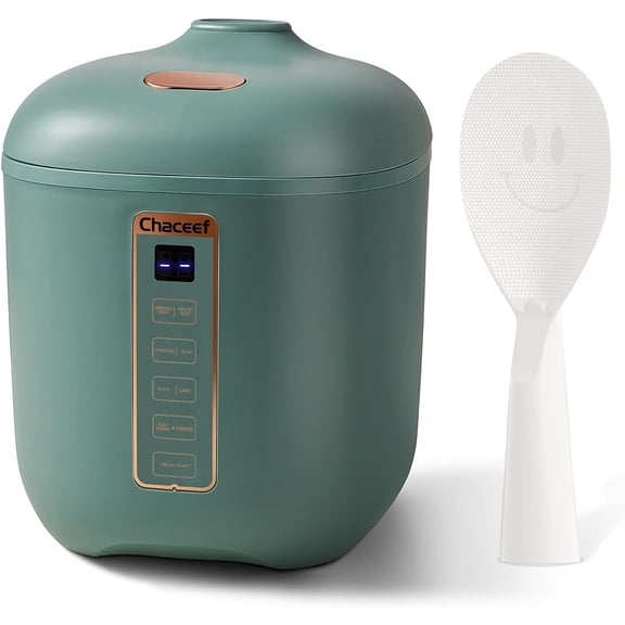 Mini Rice Cooker 2 Cups Uncooked, 1.2L Rice Cooker Small, Portable Non-Stick