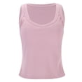 thumbnail image 6 of Wovix Workout Tank Tops for Women with Built in Bra Removable Pads Racerback Camisole Sleeveless Crewneck Gym Athletic Yoga Undershirts Pink L, 6 of 8