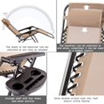 thumbnail image 5 of YRLLENSDAN Outdoor Zero Gravity Folding Chair 1 Pack, Portable Lounge Chairs Recliners with Adjustable Pillows & Cup Holder Tray - Tan, 5 of 7