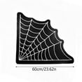 thumbnail image 3 of Beautynvta Irregular Spider Web Shaped Doormat, Soft Tufted Black White Web Floor Rug Non-Slip Absorbent for Entryway Porch Spooky Home Decor, 23.6 Inch, 3 of 7