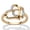#1 Gold, variant on Fashion Crystal Double Heart Ring Women Cocktail Party Delicate Jewelry Gift Size 5-10-#1 Gold-6