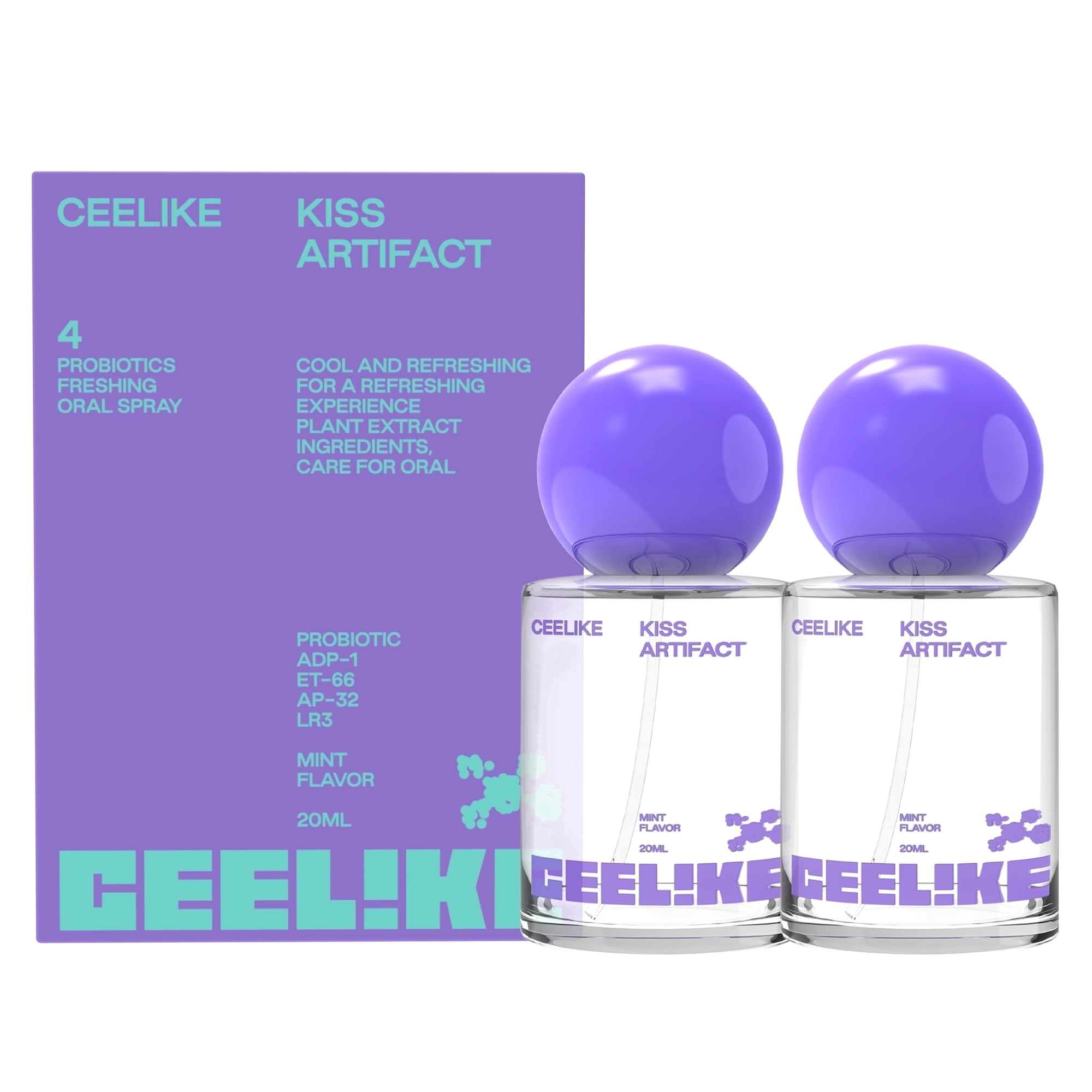 CEELIKE Oral Spray – Fresh Breath, Dual Cooling Experience & Convenient On-the-Go Design – Perfect for Freshening Breath Anywhere, Anytime (2 count)