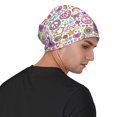thumbnail image 4 of Xecao Peace Love and Dove Flower Power Print Beanie Knitted Hat for Men Women, Winter Fashion Knit Cuffed Caps Unisex, 4 of 7