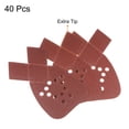 thumbnail image 3 of Unique Bargains 40 Packs 120 Grits 12 Holes Hook & Loop Sandpapers Triangular Sanding Pads Sheets with Extra Tips, 3 of 6