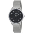 thumbnail image 2 of Womens Analog Stainless Watch - Silver Mesh Bracelet - Black Dial - PTA501X, 2 of 2