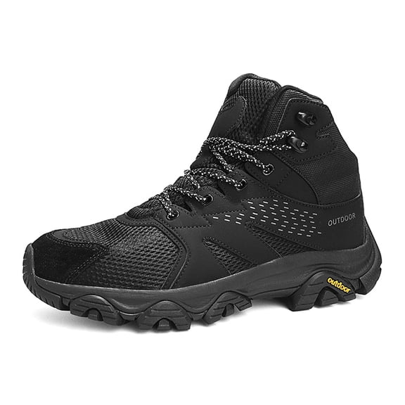 YOURDIARY Womens Mens High-Top Hiking Shoes Outdoor Breathable Anti-Slip Athletic Shoes Trekking Sneakers