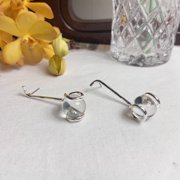 Clear Lucite Ball Dangle earrings