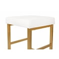 thumbnail image 3 of OSP Home Furnishings 26" Gold Backless Stool in White, 3 of 3