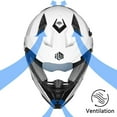 thumbnail image 7 of ILM Off Road Motorcycle Dual Sport Helmet Full Face Sun Visor Dirt Bike ATV Motocross Casco DOT Certified (XXL, White), 7 of 7