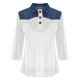 thumbnail image 3 of Camisetas de Manga Larga de Negocios Casual para las Mujeres Slim-Fitting Gold Velvet Denim Patchwork Pullover, Camisetas de Manga Larga de las Señoras para el Trabajo Diario de la Oficina, 3 of 7