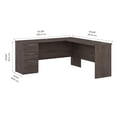 thumbnail image 4 of Bestar Logan 65W L Shaped Desk with Drawers in medium gray maple, 4 of 4