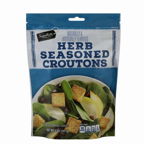 Signature S Herb Seasoned Croutons Crunchy 5 oz