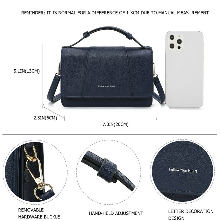 Sweetovo Crossbody Cell Phone Bag Small Messenger Shoulder Bag Handbag  Purse with Adjustable Strap