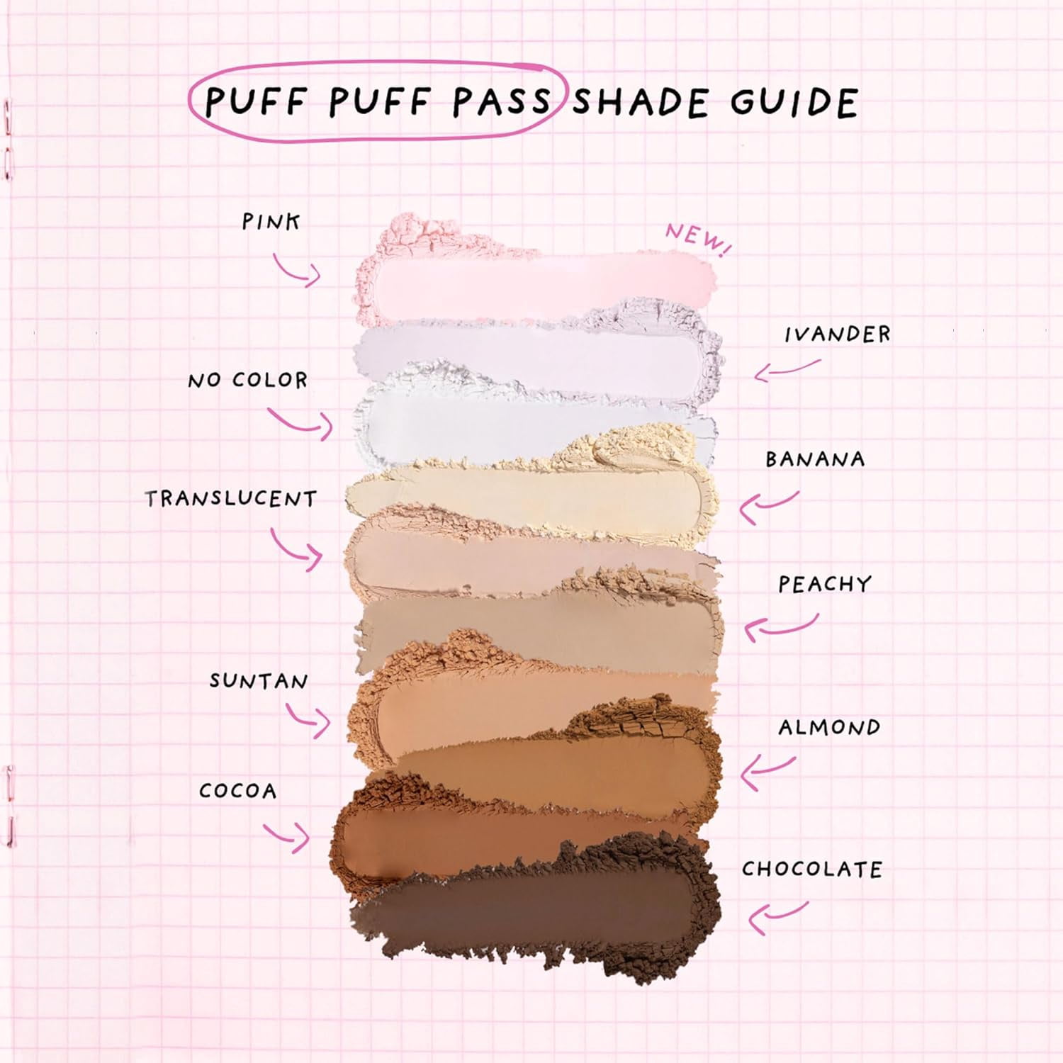 Kimchi Chic Beauty Puff Puff Pass Set and Bake Setting Powder for Makeup, Extra Fluffy Loose Face Powder Poof, Soft Natural Face Makeup for Uneven Skin Tone, 08 Chocolate