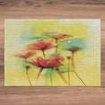 thumbnail image 3 of Ambesonne Flower Jigsaw Puzzle, Poppy Flowers Blossom, Heirloom-Quality Fun Activity for Family Durable Cardboard, 1000 pcs, Yellow Red, 3 of 5
