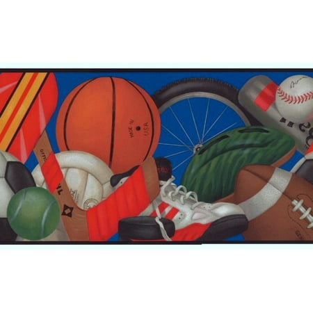 879258 Sports Balls Equipment Wallpaper Border Walmart Com Walmart Com