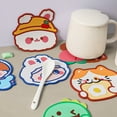thumbnail image 2 of 2 Pcs Napperon Coaster en Forme Spéciale Finition Fine Toucher Doux Non Déformable Isolation Coaster pour Cuisine, 2 of 8
