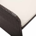 thumbnail image 4 of vidaXL 2 Piece Garden Lounge Set with Cushions Poly Rattan Brown, 4 of 5