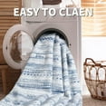 thumbnail image 3 of VUNATE 2'x3' Door Mat Entry Rug Machine Washable Rugs Boho Moroccan Area Rug Soft Neutral Geometric Bohemian Carpet Distressed Indoor Rugs for Bedroom Entryway Kitchen Bathroom Nonslip Rug Blue, 3 of 5
