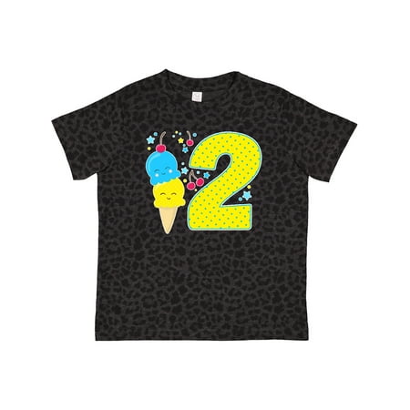 

Inktastic Ice Cream Second Birthday Blue Gift Toddler Boy or Toddler Girl T-Shirt