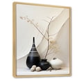 thumbnail image 2 of Designart "Seashell Sumi Asian Painting III" Asian Floater Framed Wall Art Print, 2 of 7