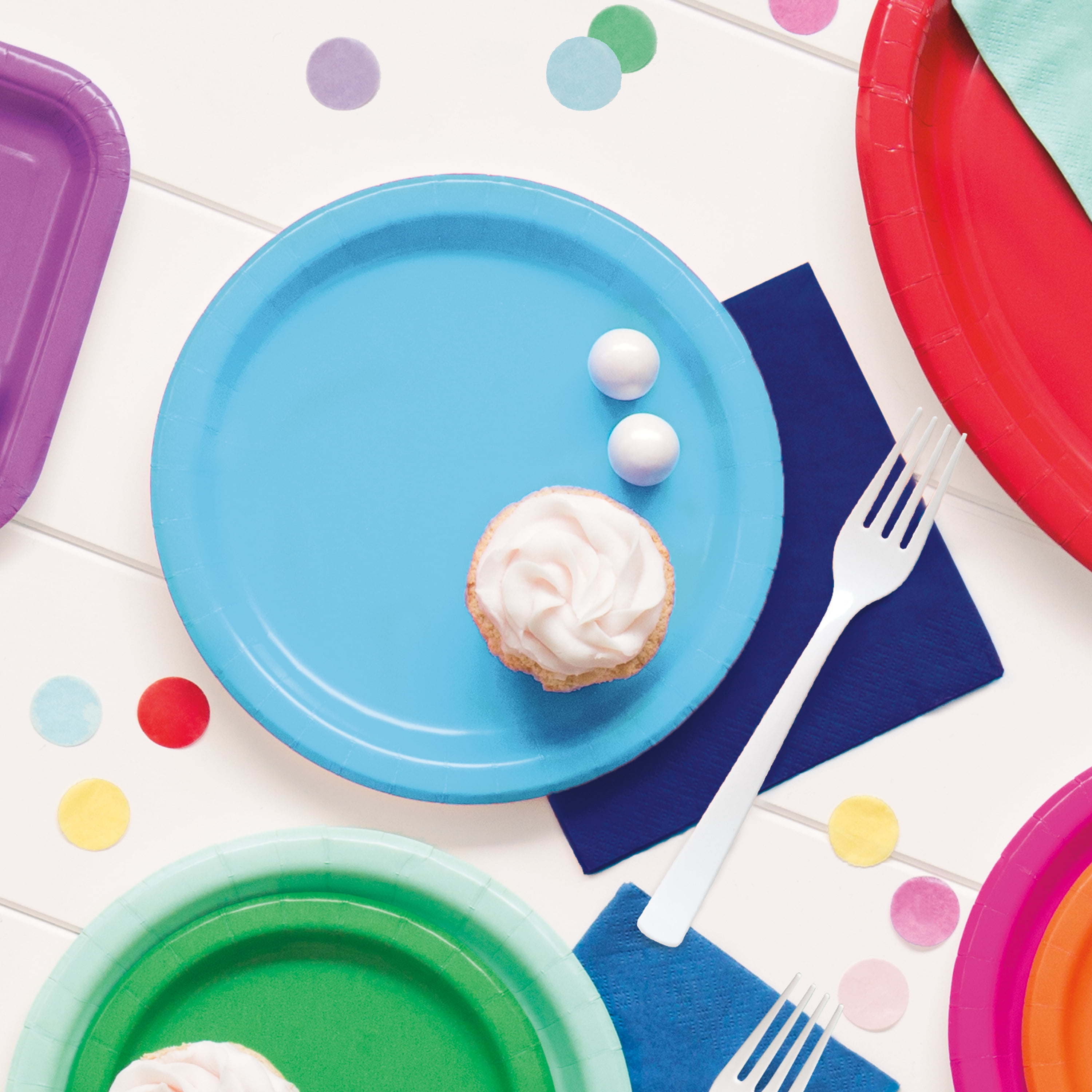 (12 pack) 55CT 9IN Blue Dinner Paper Plates by Way To Celebrate