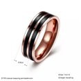 thumbnail image 3 of QQTDFG Stainless Steel Band Wedding Ring Rose Gold Plated Mens Unisex B447-7, 3 of 7