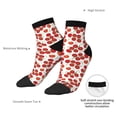 thumbnail image 6 of Rateoe Tomato Pattern Quarter Crew Socks,Toe Seamed Ankle Socks,Cotton Cushioned Breathable Athletic Crew Sports Socks, 6 of 7