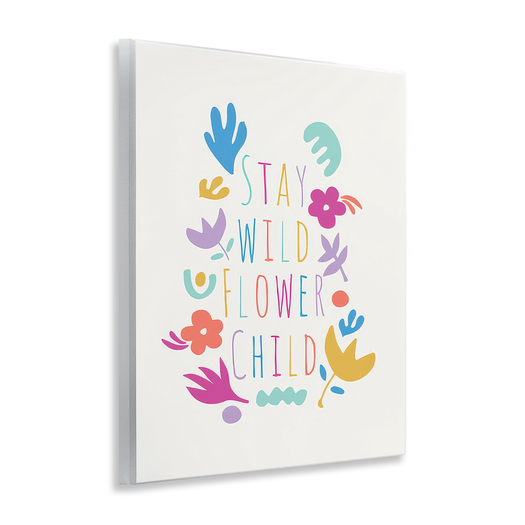 Stupell Industries Stay Wild Flower Child Plants & Flowers Painting Unframed Art Print Wall Art, 11 x 14