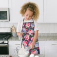 thumbnail image 4 of Pioneer Flower Floral Print Pattern Kids Aprons for Girls and Boys,Adjustable Neck Strap Toddler Aprons for Kids Cooking Baking, 4 of 7
