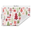 thumbnail image 3 of LNWH Christmas Tree Gift Doodle Pattern Placemats, 6 PCS Heat Resistant Washable PVC Table Mats, 18"x12", 3 of 6