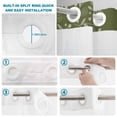 thumbnail image 4 of No Hook Shower Curtain, Japanese Shower Curtains for Bathroom with See Through Top Window, Green Rustic Retro Pastoral Floral Leaves Waterproof & Washable Bath Curtain Extra Long 72"x96", 4 of 9