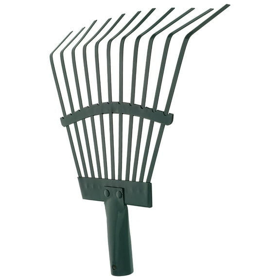 GOOHOCHY Steel Garden Leaf Rake for Lawns and Shrubs with Fine Tooth Spacing 12 inch