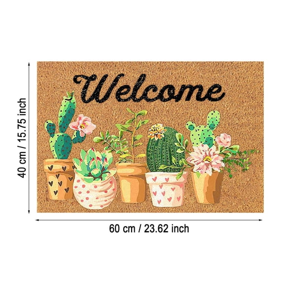 1X Floor Mat Green Welcome Mat