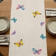 thumbnail image 5 of Table Runners 60 Inches Long Dress Scarves, Colorful Butterfly Farmhouse Kitchen/Dining Table Runner, Small Coffee Tablerunners, Elegant Pastoral Butterflies Rustic Watercolor 13x60 Inch, 5 of 9