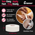 thumbnail image 3 of Cramer 950 Premium White Porous Athletic Tape, 1” x 15 Yards, Strong Adhesive Sports Tape, Easy Tear, Breathable Cotton, Latex-Free, Bulk Case of 48 Rolls for Ankle, Wrist & Injury Taping, 3 of 6