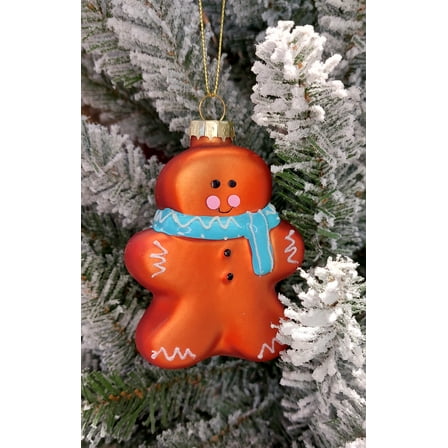 Christmas Glass Ornament - Gingerbread Man by Wizardi F07M3-10 HB-SY25041