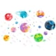 thumbnail image 2 of Pegatinas de pared fluorescentes del universo de colores luminosos, 2 of 8